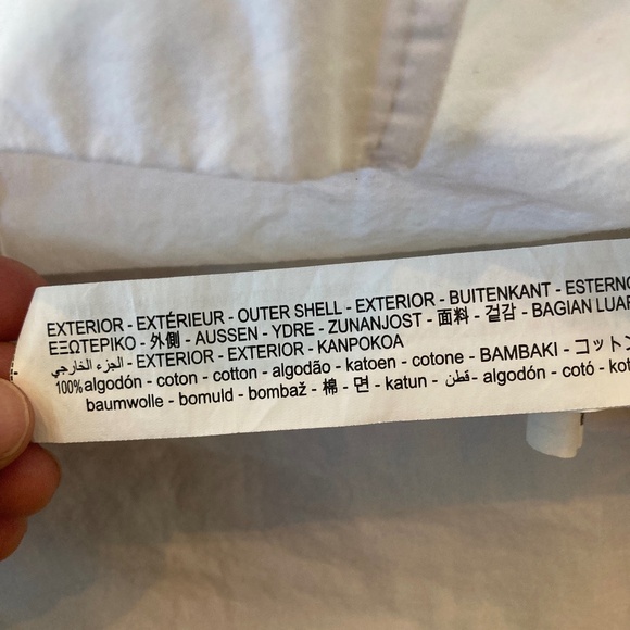 Zara Poplin White Embroidered Blouse Size Small Peter Pan Collar 100% Cotton - Picture 7 of 8